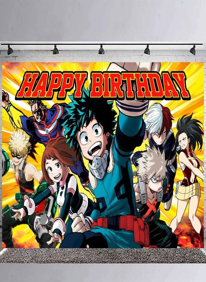 karg Academia My Hero Party Supplies - 5x3FT Backdrop & Banner for Boys & Girls' Academia Theme Birthday Party Decoration - Image 3